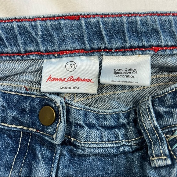 Hanna Andersson lot of jeans. Size 150 (size 12). 5 jeans. 100% cotton - Picture 9 of 14